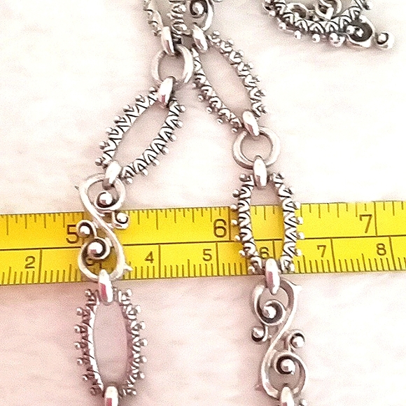 18" BARBARA BIXBY SIGNATURE STERLING SILVER AND 18k GOLD FLOWER TOGGLE NECKLACE - Picture 10 of 10